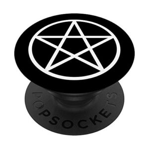 wicca pentagram witch wiccan pentacle black samhain zx popsockets popgrip: swappable grip for phones & tablets
