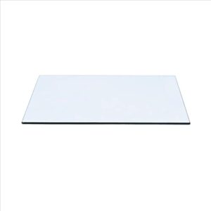 spancraft 18" x 60" rectangle tempered glass table top 3/8" thick flat polish edge and touch corners