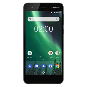 nokia 2 - android - 8gb - single sim unlocked smartphone (at&t/t-mobile/metropcs/cricket/h2o) - 5" screen - black - u.s. warranty