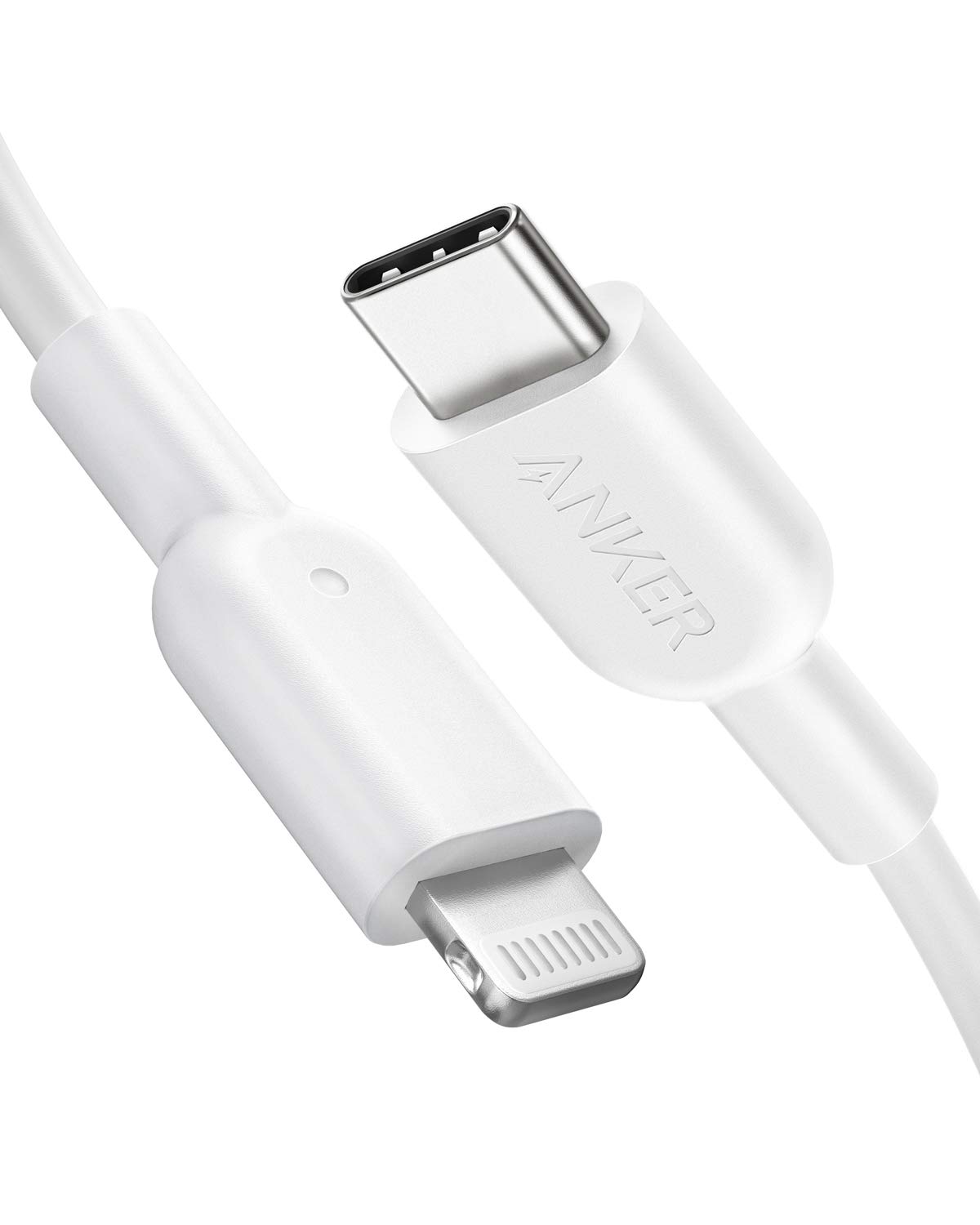 Anker USB C to Lightning Cable, 321 (6ft,White), MFi Certified for iPhone 13 Pro 12 Pro Max 12 11 X XS, AirPods Pro, Supports Power Delivery (Charger Not Included)