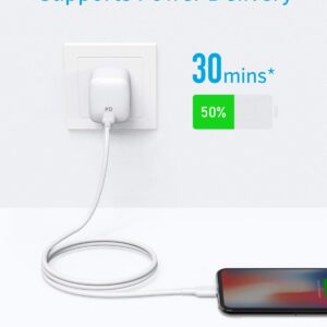 Anker USB C to Lightning Cable, 321 (6ft,White), MFi Certified for iPhone 13 Pro 12 Pro Max 12 11 X XS, AirPods Pro, Supports Power Delivery (Charger Not Included)