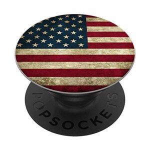 usa flag vintage american us stars & stripes distressed popsockets popgrip: swappable grip for phones & tablets