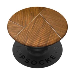 wooden pattern brown angles grain wood bamboo popsockets popgrip: swappable grip for phones & tablets