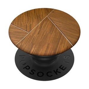 Wooden Pattern Brown Angles Grain Wood Bamboo PopSockets PopGrip: Swappable Grip for Phones & Tablets