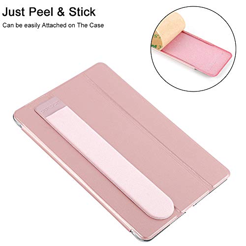 Spessn Compatible for Pencil Holder Sticker, Elastic Lycra Stylus Pocket iPad Screen Pen Protective Pouch Adhesive Sleeve for Pencil - Rose Gold