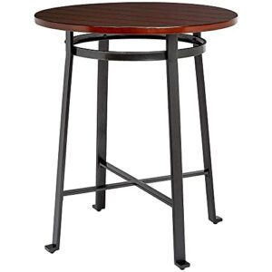 ball & cast pub height bar table 42 inch height rustic brown set of 1