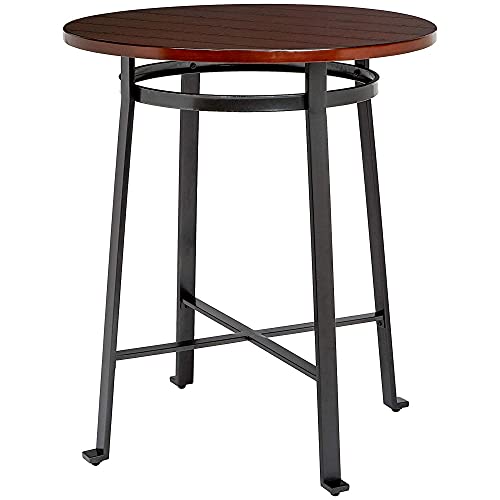 Ball & Cast Pub Height Bar Table 42 Inch Height Rustic Brown Set of 1