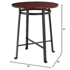 Ball & Cast Pub Height Bar Table 42 Inch Height Rustic Brown Set of 1