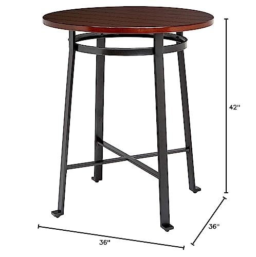 Ball & Cast Pub Height Bar Table 42 Inch Height Rustic Brown Set of 1