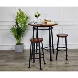 Ball & Cast Pub Height Bar Table 42 Inch Height Rustic Brown Set of 1