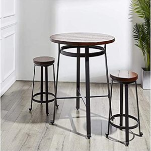 Ball & Cast Pub Height Bar Table 42 Inch Height Rustic Brown Set of 1