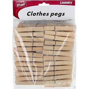 lifegoods4u wooden clothespins. set of 50 durable long lasting clothespins