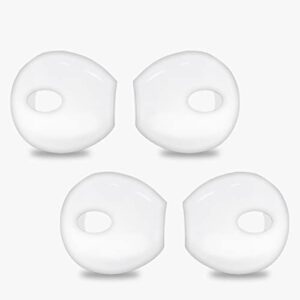 ekind 4 pcs ear cover tips anti-slip silicone soft replacement sport earbud tips compatible for iphone 7 / 6s / 6 plus / 5s / 5c / 5 headphones earphones protective accessories tips (clear)