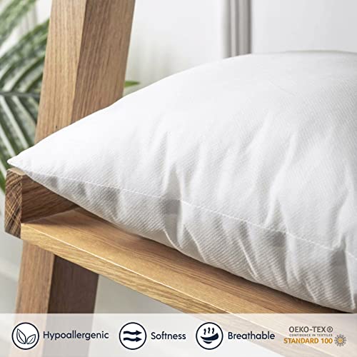 Phantoscope 18 x 18 Outdoor Pillow Inserts - Pack of 4 Outdoor Pillows Water Resistant Throw Pillow Inserts Hypoallergenic Square Decorative Couch Sham Cushion Stuffer - 18 Inches