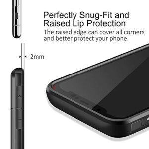 SAMONPOW Case for iPhone XR Hybrid iPhone XR Wallet Case Card Holder Shell Heavy Duty Anti Scratch Dual Layer Hard PC Soft Rubber Bumper Cover for iPhone XR 6.1 inch Black