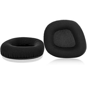 jarmor replacement memory foam & mesh fabric ear cushion pads cover for corsair void & corsair void pro rgb wired/wireless gaming headset only (black)