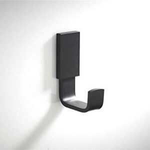 Flybath Coat Hook Brass Robe Towel Hooks Contemporary Style Matte Black Finish Wall Mounted - 1 Pack