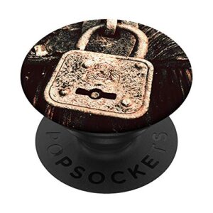 vintage retro love padlock popsockets grip and stand for phones and tablets