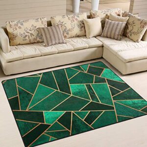 emerald and copper area rug 5'x 7', educational polyester area rug mat for living dining dorm room bedroom home decorative