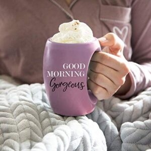 Pavilion Gift Company Good Morning Gorgeous 16 oz Mug, 1 Count (Pack of 1), Purple