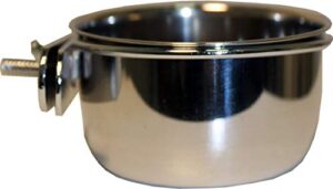 a&e cage co. 644093 coop cup with ring/bolt stainless steel, 5 oz