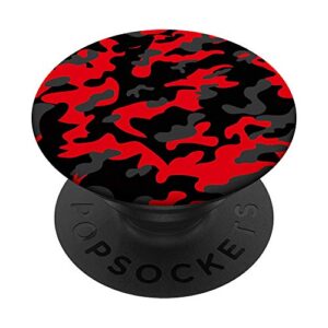 red camo military elite camouflage popsockets popgrip: swappable grip for phones & tablets