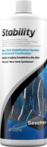 seachem stability fish tank stabilizer - for freshwater and marine aquariums 1l