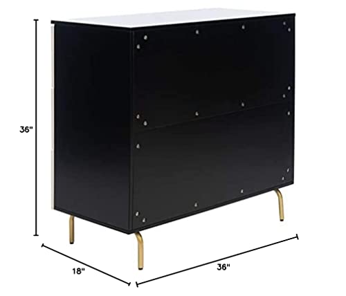 Safavieh Home Genevieve Black Modern 3-drawer Dresser