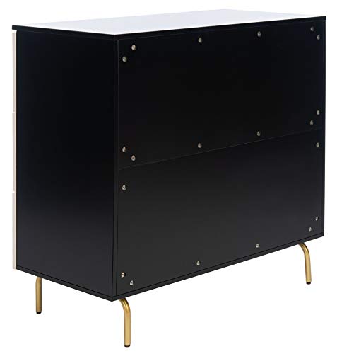 Safavieh Home Genevieve Black Modern 3-drawer Dresser