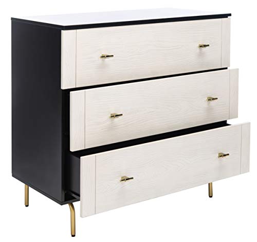 Safavieh Home Genevieve Black Modern 3-drawer Dresser