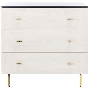 Safavieh Home Genevieve Black Modern 3-drawer Dresser