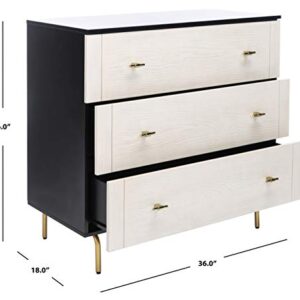 Safavieh Home Genevieve Black Modern 3-drawer Dresser