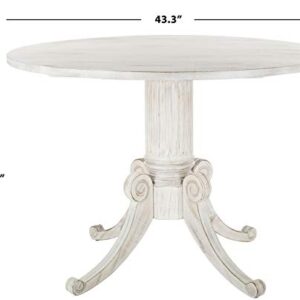 Safavieh Home Forest Traditional Antique White Drop Leaf Dining Table