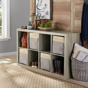 Better Homes and Gardens 8 Cube Storage Organizer, Multiple Colors Rustic Grey