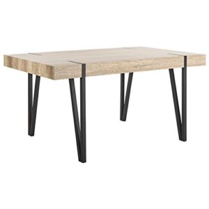 safavieh home alyssa rustic industrial brown and black dining table