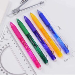 HUALX Erasable Pen Retractable Gel Ink Pens 0.7mm,Drying Rolling Ball Pens with Eraser for Kid Students Adults (8 colors (8 pens + 8 refills)