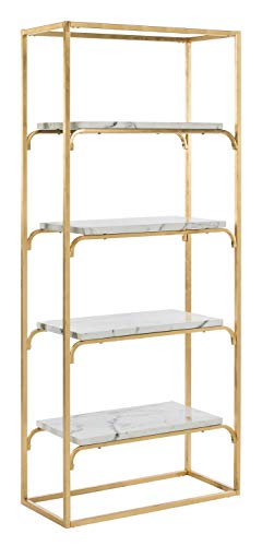 Safavieh Home Collection Fiora 4 Tier Etagere, Gold and White