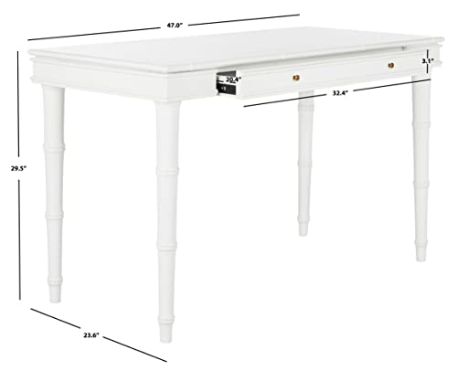 Safavieh Home Office Noely Modern Coastal White 1-drawer Writing Desk