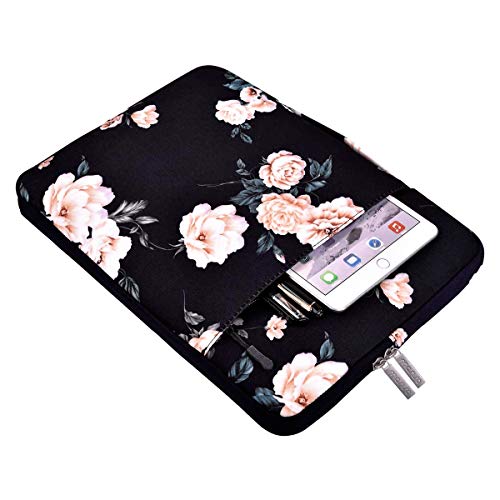 MOSISO Laptop Sleeve Compatible with MacBook Air 15 inch M2 A2941 2023/Pro 16 2023-2019 M2 A2780 M1 A2485 A2141/Pro Retina 15, 15-15.6 inch Notebook, Polyester Camellia Multifunctional Briefcase Bag