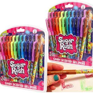 Scentos Sugar Rush Candy Scented Gel Pens 24 Count (Series 2) - 2 Pack (48 Pens Total)