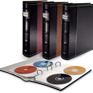 Bellagio-Italia Insert Sheets for CD/DVD Storage Binder - Holds DVDs, CDs, Blu-Rays & Video Games - Acid-Free Binder Organizer Sheets - 16 Sheets - 2 Pack