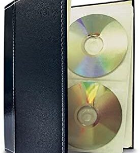 Bellagio-Italia Insert Sheets for CD/DVD Storage Binder - Holds DVDs, CDs, Blu-Rays & Video Games - Acid-Free Binder Organizer Sheets - 16 Sheets - 2 Pack