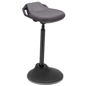 songmics standing desk chair, adjustable ergonomic standing stool, 23.6-33.3 inches, swivel sitting balance chair, anti-slip bottom pad, grey uosc02gy