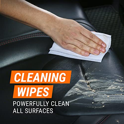 Car Cleaning Wipes and Leather Wipes by Armor All, Use on Car Interior, Truck Interior and Motorcycle Interior, 30 Count Each, 2 Pack