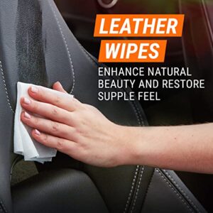 Car Cleaning Wipes and Leather Wipes by Armor All, Use on Car Interior, Truck Interior and Motorcycle Interior, 30 Count Each, 2 Pack