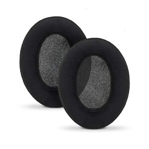 brainwavz micro suede ear pads for ath m50x, m50xbt, m40x, hyperx, shure, turtle beach, akg, ath, philips, jbl, fostex replacement memory foam earpads & fits many headphones (see list), oval