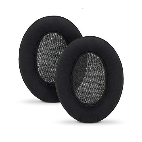 BRAINWAVZ Micro Suede Ear Pads for ATH M50X, M50XBT, M40X, HyperX, SHURE, Turtle Beach, AKG, ATH, Philips, JBL, Fostex Replacement Memory Foam Earpads & Fits Many Headphones (See List), Oval