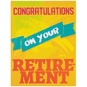 Jumbo Retirement Farewell Cards with Envelopes for Boss Day, Men (8.5 x 11 In, 3 Pack)