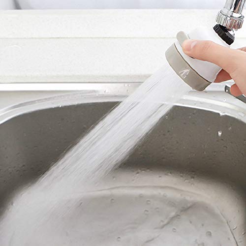 360° Rotatable Faucet Sprayer, 2pcs ABS Kitchen Saving Tap Head Movable Kitchen Sink Faucet Water Spray Three Gear Adjustable