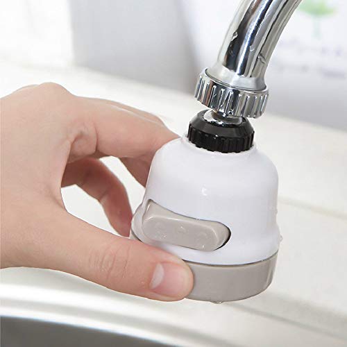 360° Rotatable Faucet Sprayer, 2pcs ABS Kitchen Saving Tap Head Movable Kitchen Sink Faucet Water Spray Three Gear Adjustable